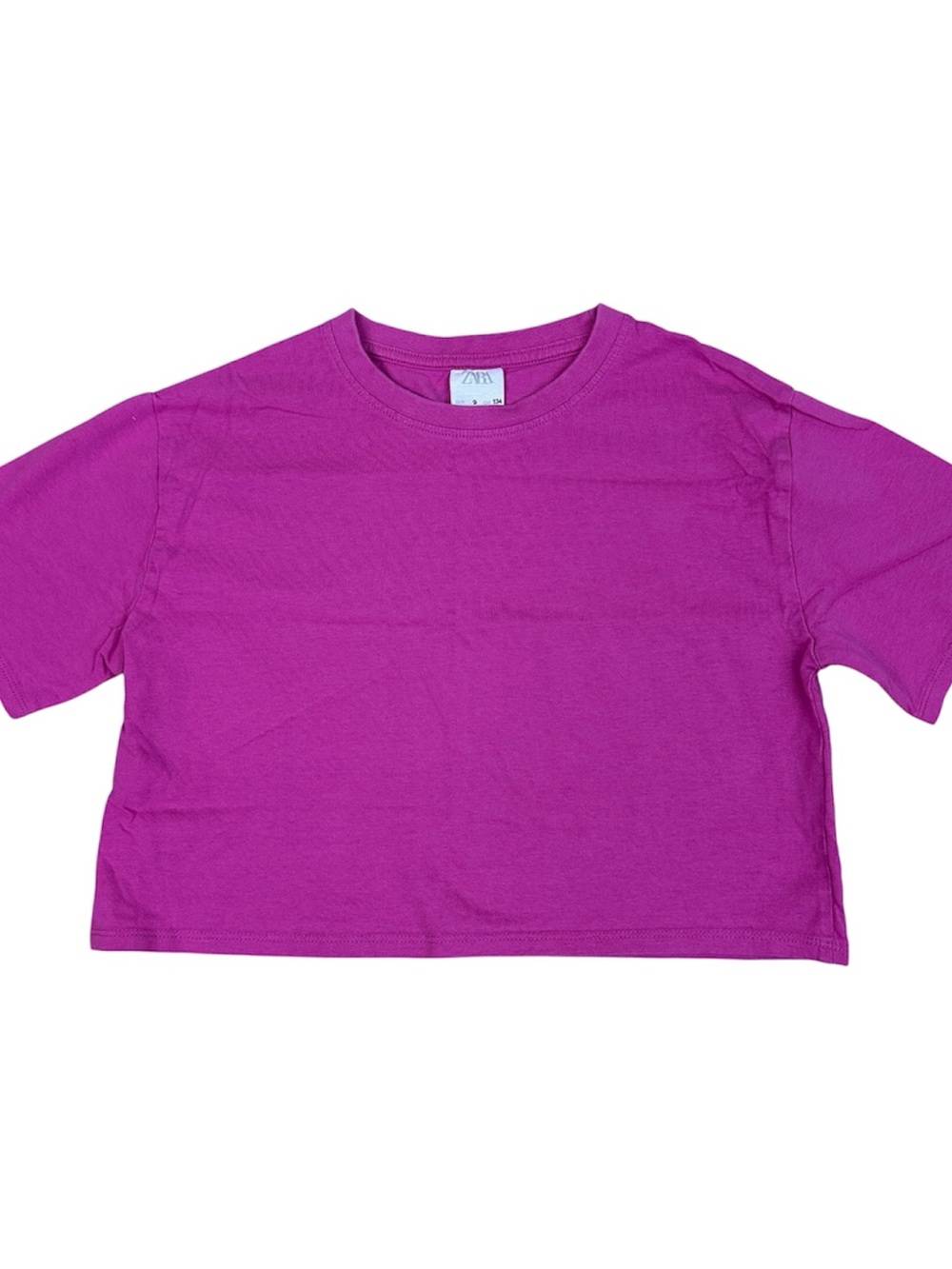 Zara Kids Short Sleeve Crop Tee - Fuchsia